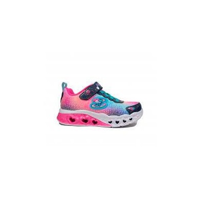 ZAPATILLAS SKECHERS 302315L NVMT LUCES NIÑA ROSA CORAZONES