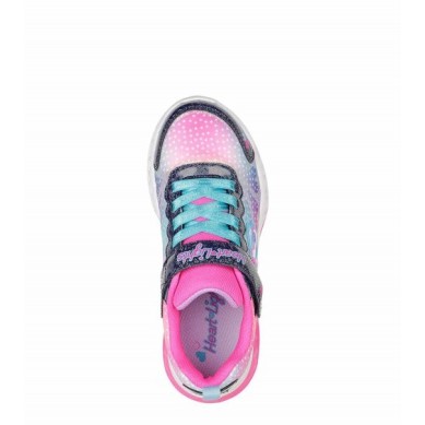 ZAPATILLAS SKECHERS 302315L NVMT LUCES NIÑA ROSA CORAZONES