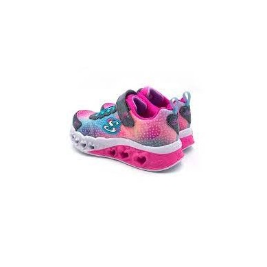ZAPATILLAS SKECHERS 302315L NVMT LUCES NIÑA ROSA CORAZONES