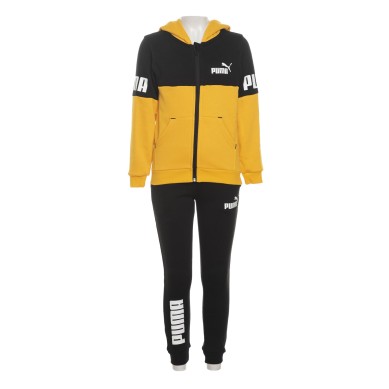 PUMA CHANDAL POWER SUIT FL B NIÑO 673050 39 NEGRO Y NARANJA