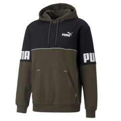 PUMA SUDADERA POWER COLORBLOC HOMBRE 849807 70 VERDE Y NEGRA