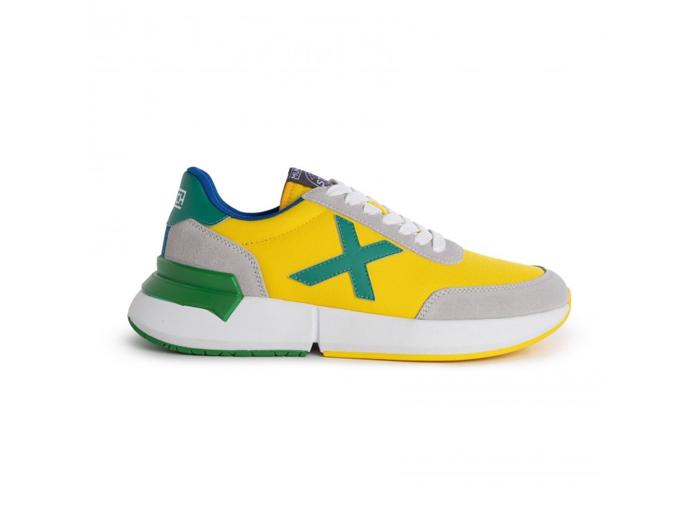 Zapatilla Munich Hombre Brasil Amarilla // Rebajas Munich Brasil Mundial //  Outlet Munich Baratas Mundial