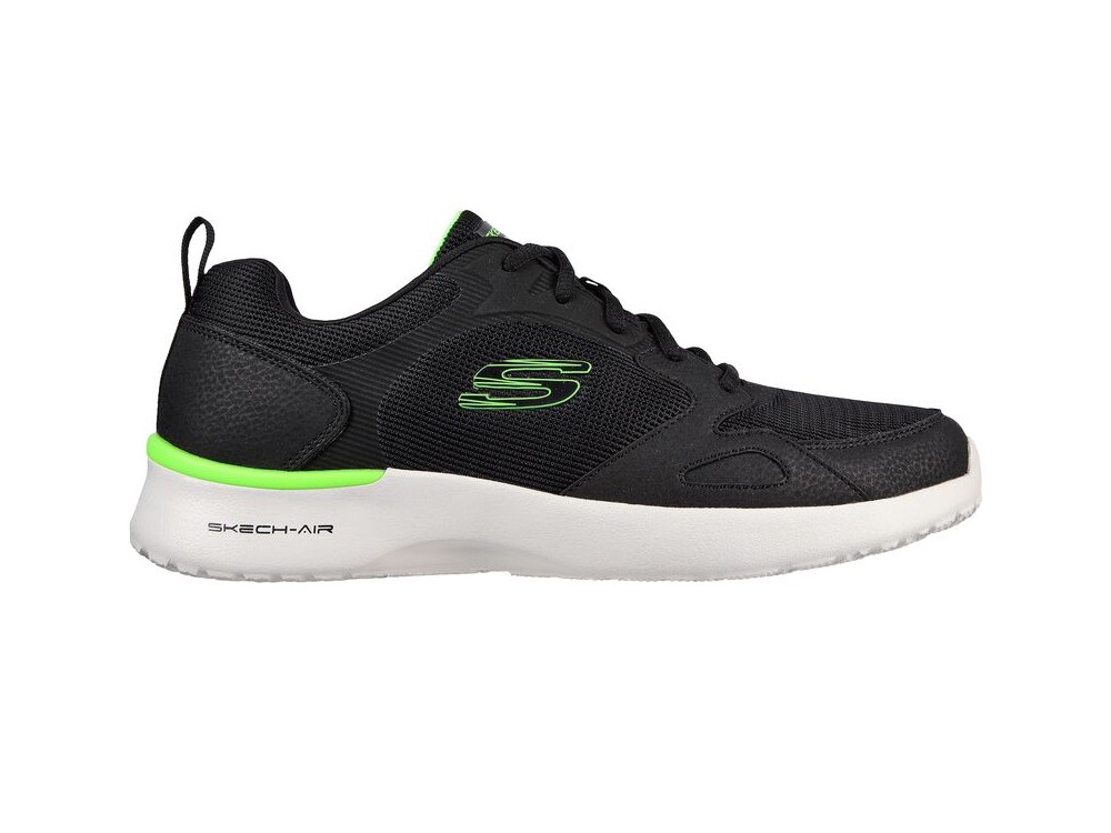 Skechers Skech-Air // Comprar Skechers Negras y Verdes // Zapatilla Skech-Air Online