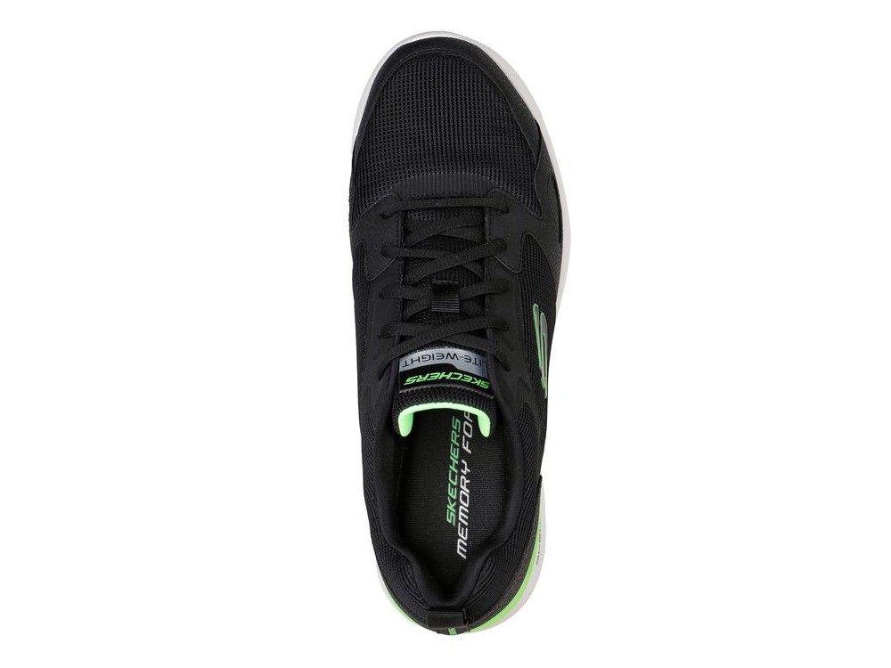 Skechers Skech-Air Baratas // Skechers Hombre Negras y Verdes Zapatilla Online