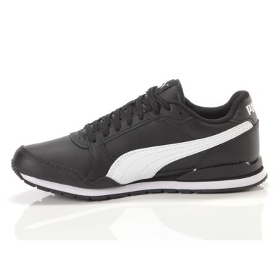 PUMA ST RUNNER v3 L PIEL HOMBRE 384855 06 NEGRA Y BLANCA