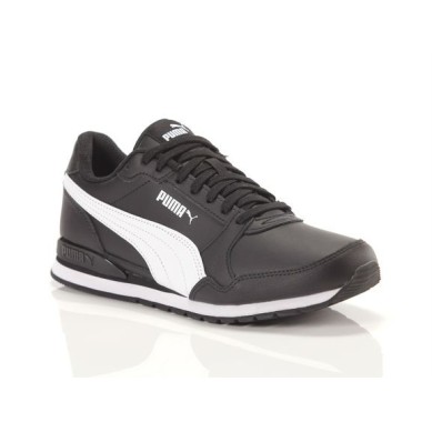 PUMA ST RUNNER v3 L PIEL HOMBRE 384855 06 NEGRA Y BLANCA