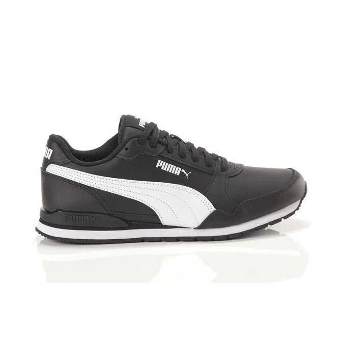 PUMA ST RUNNER v3 L PIEL HOMBRE 384855 06 NEGRA Y BLANCA