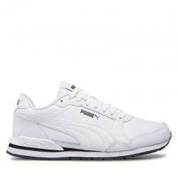 PUMA ST RUNNER v3 L PIEL HOMBRE 384855 01  BLANCA