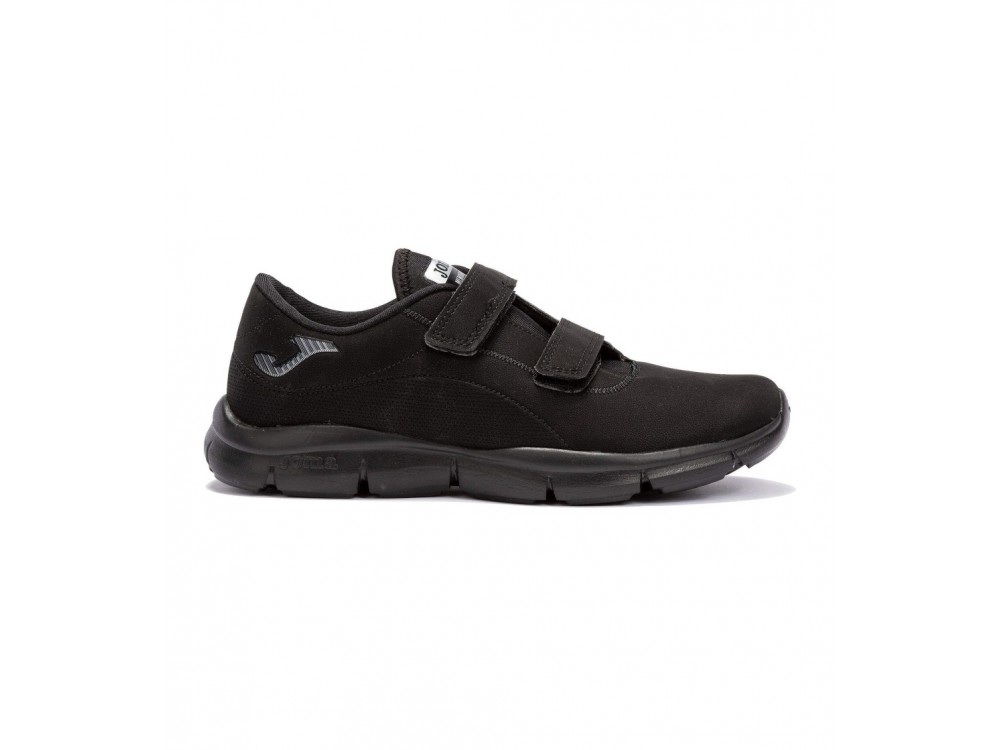 Zapatillas Negras con Velcros y Plantilla Memory Foam