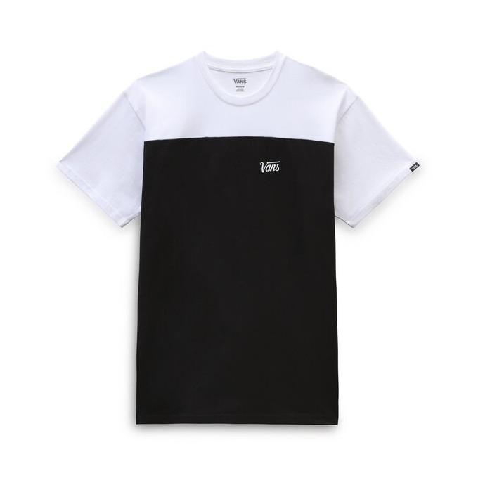 VANS CAMISETASCRIPT CREW BLOCK HOMBRE NEGRA Y BLANCA VN0007G5Y28