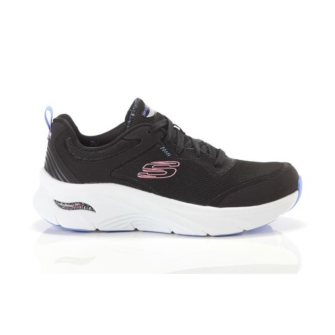 SKECHERS MUJER ARCH FIT D´LUX-RICH FACETS 149685/BKMT NEGRA
