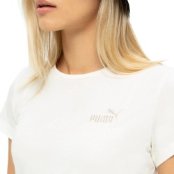 PUMA CAMISETA ESS EMBROIDERY TEE BLANCA MUJER 848331 99