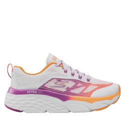 SKECHERS MUJER MAX CUSHIONING ELITE 128261/WOR BLANCA/NARANJA/MORADA