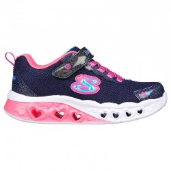 ZAPATILLAS SKECHERS 302317L NVMT LUCES NIÑA MARINO CORAZONES