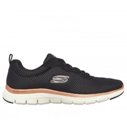 SKECHERS MUJER FLEX APPEAL 4.0 149303/BKRG NEGRA