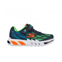 SKECHERS NIÑO AZUL Y VERDE FLUOR 400137LNVMT