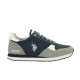 ZAPATILLAS US POLO ASSN GRIS Y AZUL MARINO BALTY003