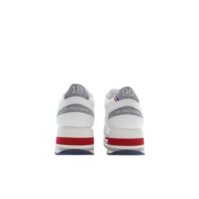 ZAPATILLAS US POLO ASSN SYLVI007-WHI-SIL01 MUJER BLANCAS