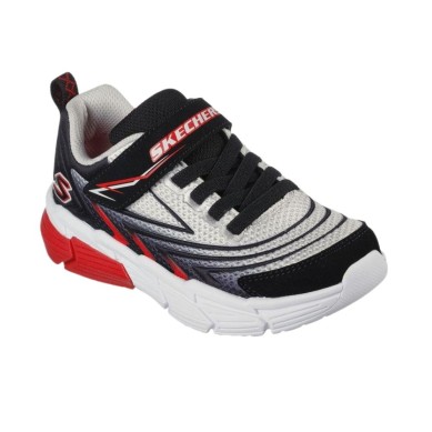 ZAPATILLAS SKECHERS 403852L BGRD NIÑO NEGRA Y ROJA