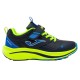 ZAPATILLAS RUNNING FERRO 22 JUNIOR AZUL Y VERDE FLUOR