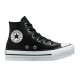 CONVERSE BOTA PLATAFORMA NIÑA ALL STAR A01015C NEGRAS PIEL