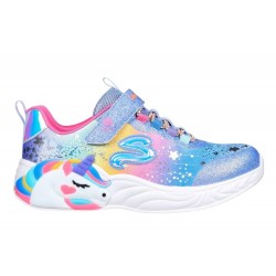 ZAPATILLAS SKECHERS UNICORN DREAMS CON LUCES NIÑA 302311 L/BLMT AZUL