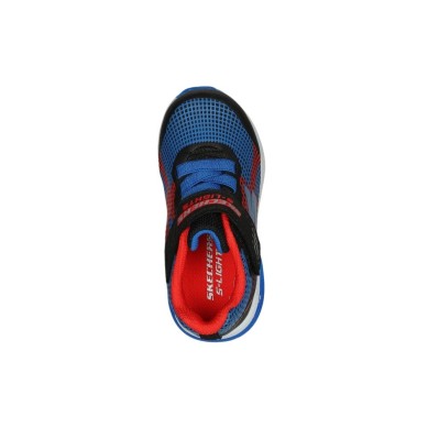 ZAPATILLAS SKECHERS 402030N BKRB LUCES BEBE NEGRA, AZUL Y ROJA
