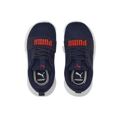 ZAPATILLA PUMA WIRED RUN AC BEBE 374217 21 AZUL MARINO