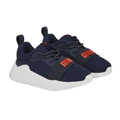 ZAPATILLA PUMA WIRED RUN AC BEBE 374217 21 AZUL MARINO