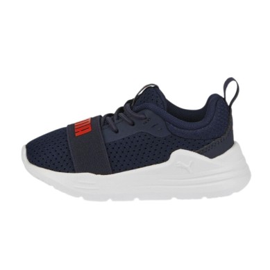 ZAPATILLA PUMA WIRED RUN AC BEBE 374217 21 AZUL MARINO