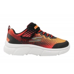 SKECHERS GO RUN 650 NORVO BEBE 405035N/BKRD NEGRA Y NARANJA