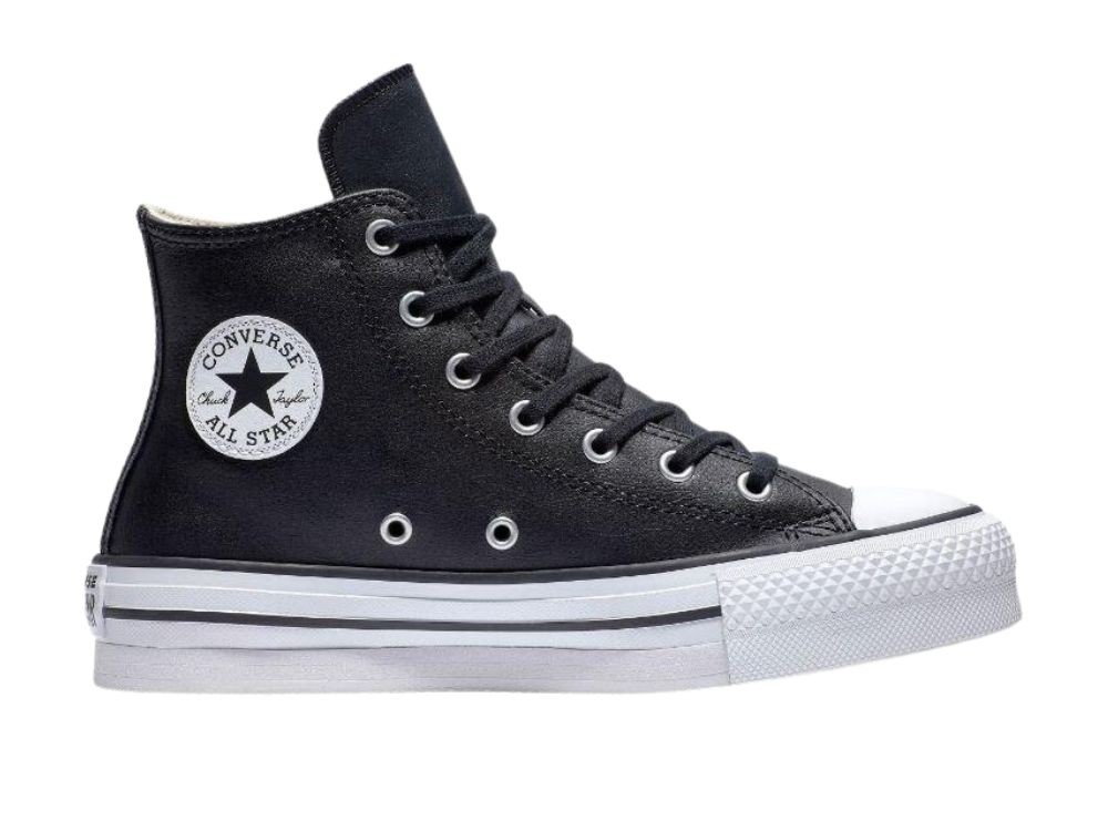 Rebajas Converse Botas Negras Comprar Converse bota piel Negras // Converse Botas Plataforma /