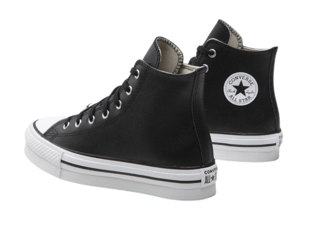 Rebajas Converse Botas Negras Comprar Converse bota piel Negras // Converse Botas Plataforma /