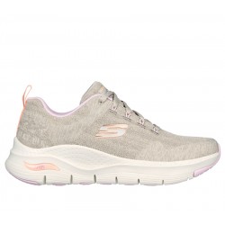 SKECHERS MUJER ARCH FIT COMFY WAVE 149414/TPMT MARRÓN CLARITO