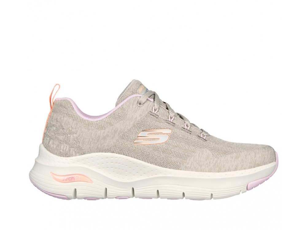SKECHERS MUJER ARCH FIT COMFY WAVE 149414/TPMT MARRÓN CLARITO