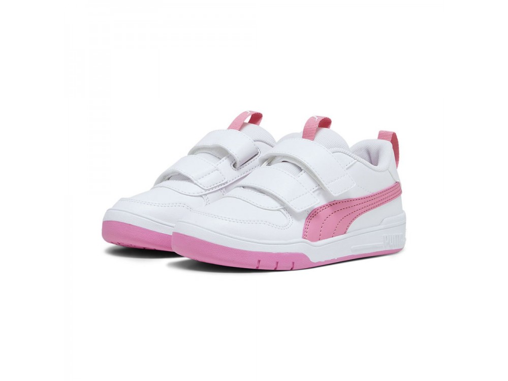 PUMA - Zapatillas blancas y rosa Multiflex SL Niña