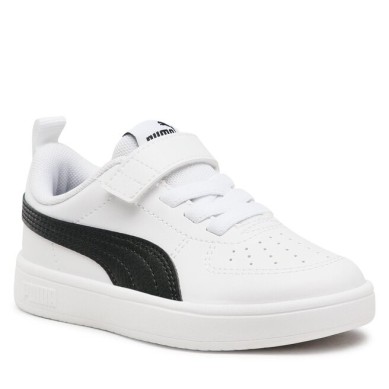 ZAPATILLA PUMA RICKIE AC NIÑO 385836 03 BLANCA Y NEGRO