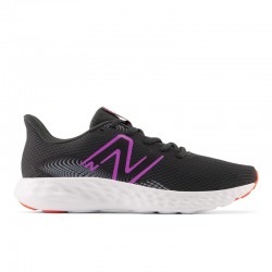 NEW BALANCE MUJER RUNNING W411LC3 NEGRA Y MORADA