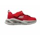 ZAPATILLA SKECHERS BEBE LUZ  ROJA GRIS 401675N RDBK