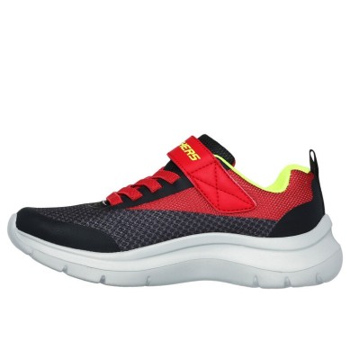 ZAPATILLAS SKECHERS FAST-SOLAR SQUAD NIÑO 403879L/RDBK NEGRA Y ROJA