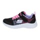 ZAPATILLA SKECHERS NIÑA MICROSPEC 303535L BKMT NEGRA Y ROSA