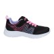 ZAPATILLA SKECHERS NIÑA MICROSPEC 303535L BKMT NEGRA Y ROSA