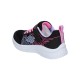 ZAPATILLA SKECHERS NIÑA MICROSPEC 303535L BKMT NEGRA Y ROSA