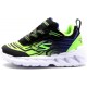 ZAPATILLA SKECHERS MAVER BEBE LUZ 401503N/BBLM NEGRA Y VERDE