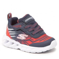 ZAPATILLA SKECHERS MAVER BEBE LUZ 401503N/NVRD AZUL Y ROJA