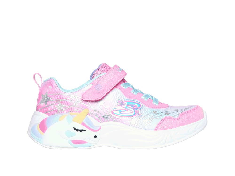 Zapatillas de Niña Unicornio Con Luz Rosa