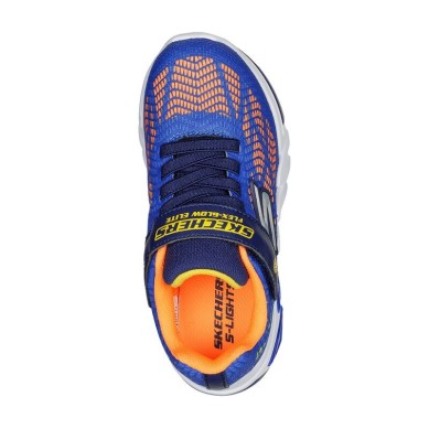 SKECHERS NIÑO AZUL Y NARANJA  FLUOR 400137L RYOR