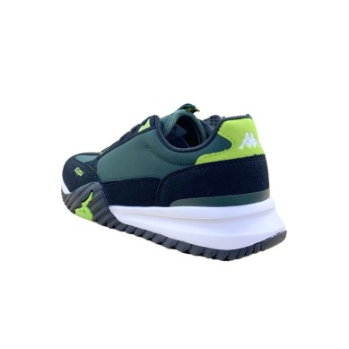 ZAPATILLA KAPPA NIÑO AUTHENTIC ARKLOW NEGRA Y VERDE 321U7XW