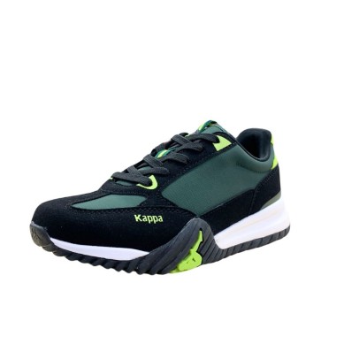 ZAPATILLA KAPPA NIÑO AUTHENTIC ARKLOW NEGRA Y VERDE 321U7XW