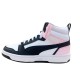 ZAPATILLA JUNIOR  REBOUND BLANCA NEGRA ROSA V6 MID  393831 13